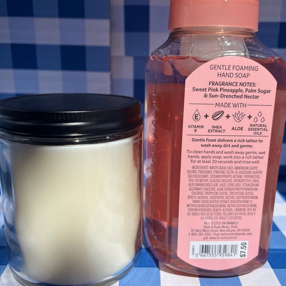 PINK PINEAPPLE SUNRISE Single Wick Candle & Foaming Hand Soap Bundle - Picture 4 of 13